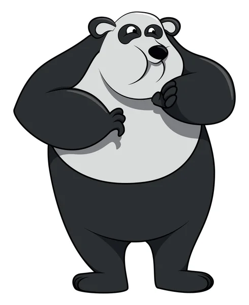 Panda-Zeichentrickfigur — Stockvektor