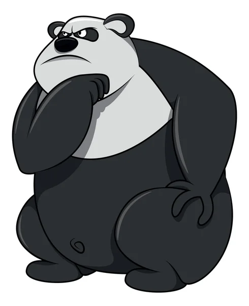 Pensando personaje de dibujos animados panda — Vector de stock