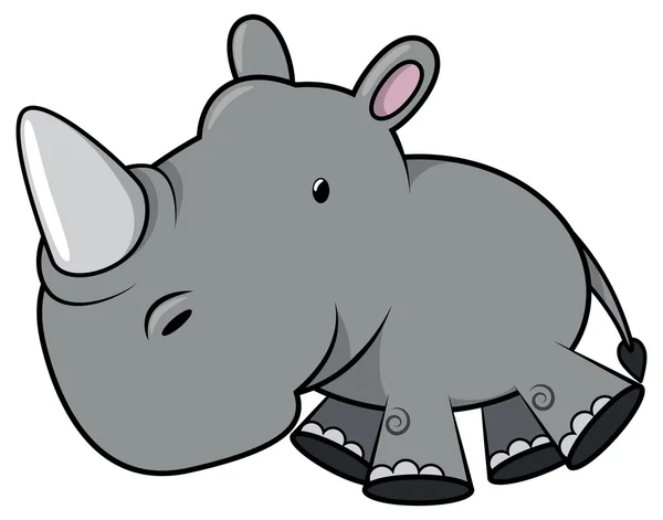 Kleine neushoorn — Stockvector