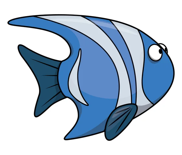 Pesce a strisce su bianco — Vettoriale Stock
