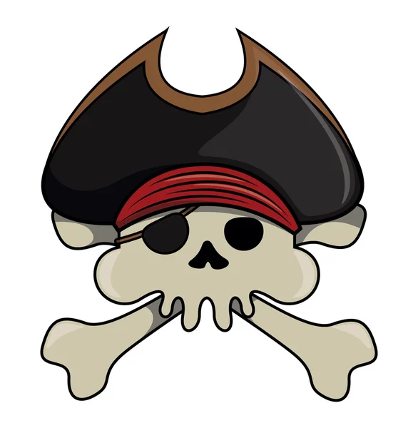 Totenkopf-Pirat — Stockvektor