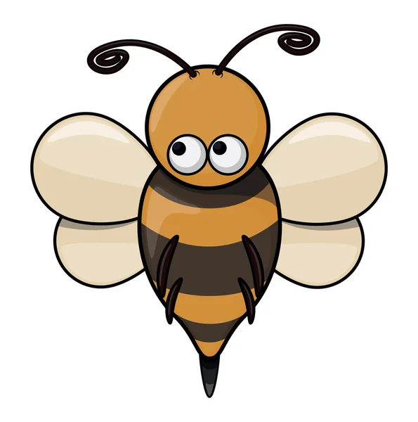 Abeja ilustración de dibujos animados — Vector de stock