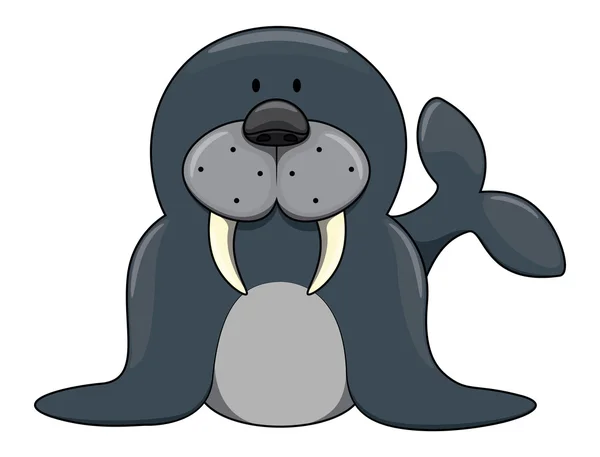 Walrus cartoon afbeelding — Stockvector