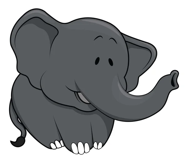 Elefante ilustración de dibujos animados — Vector de stock