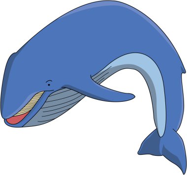 Mavi balina illüstrasyon