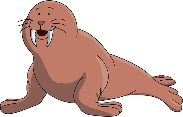 Walrus cartoon afbeelding — Stockvector