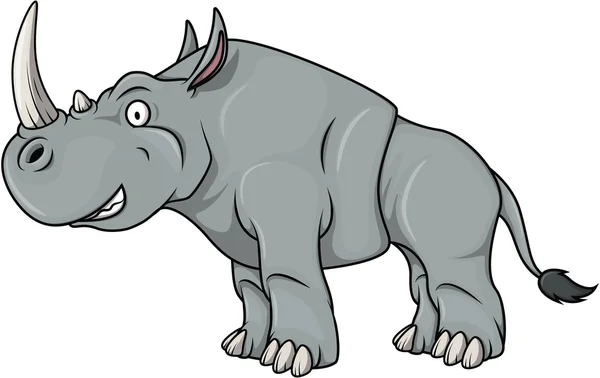 Rinoceronte desenho animado ilustração — Vetor de Stock
