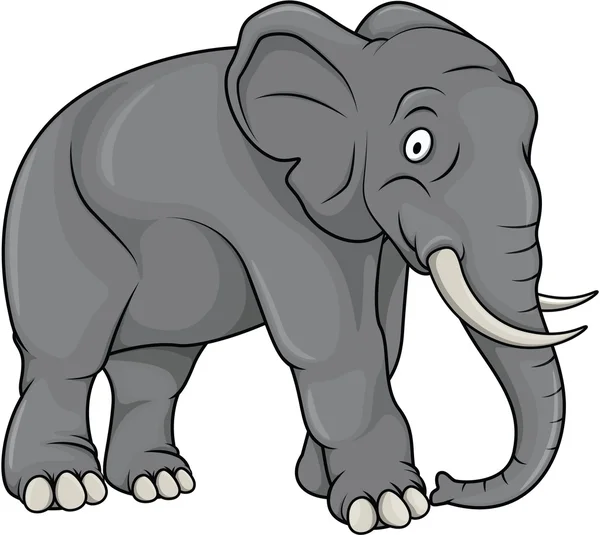 Elefante animal ilustración de dibujos animados — Vector de stock