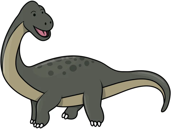 Divertida ilustración de dibujos animados dinosaurio — Archivo Imágenes Vectoriales