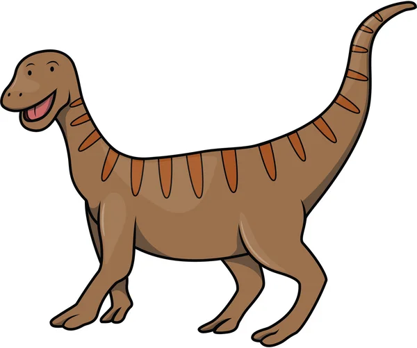 Dinozaur amuzant desen animat ilustrare — Vector de stoc
