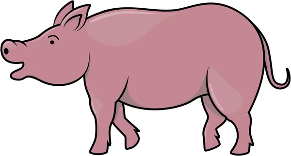 Illustration de dessin animé pour cochon — Image vectorielle