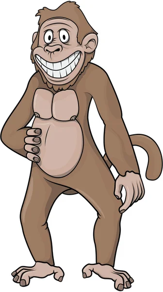 Kreslená opice stojan — Stockový vektor