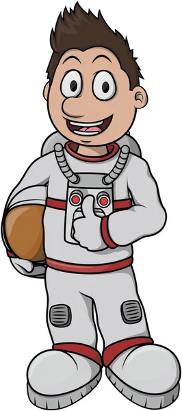 Astronauta niño de dibujos animados — Vector de stock