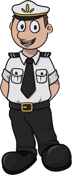 Pilot jongen cartoon afbeelding ontwerp — Stockvector