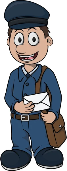 Postman Boy dessin animé — Image vectorielle