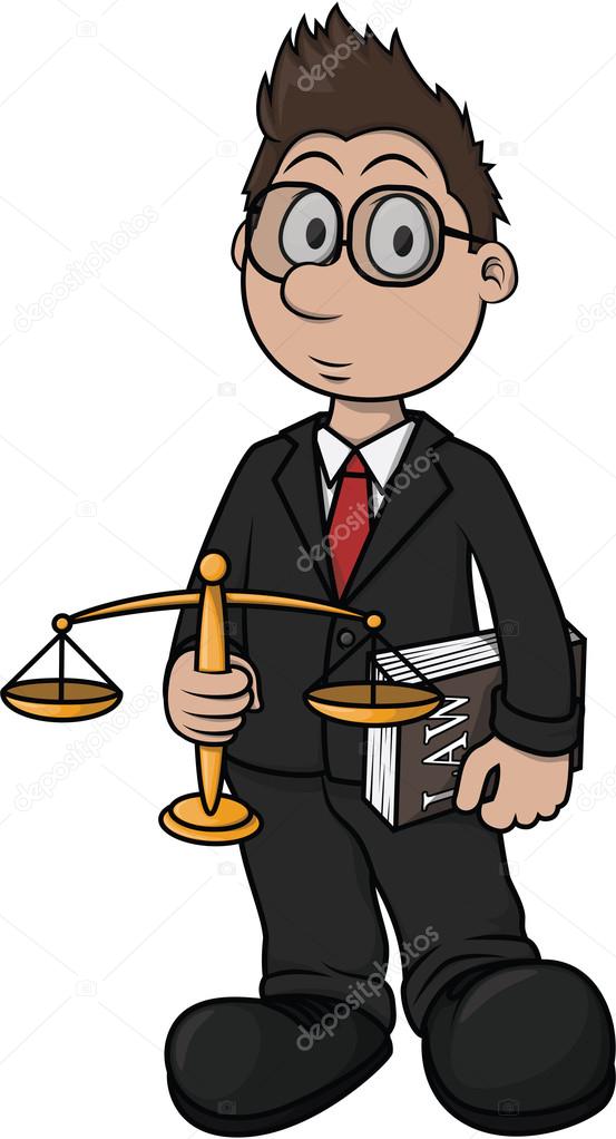 Lawyer cartoon illustration