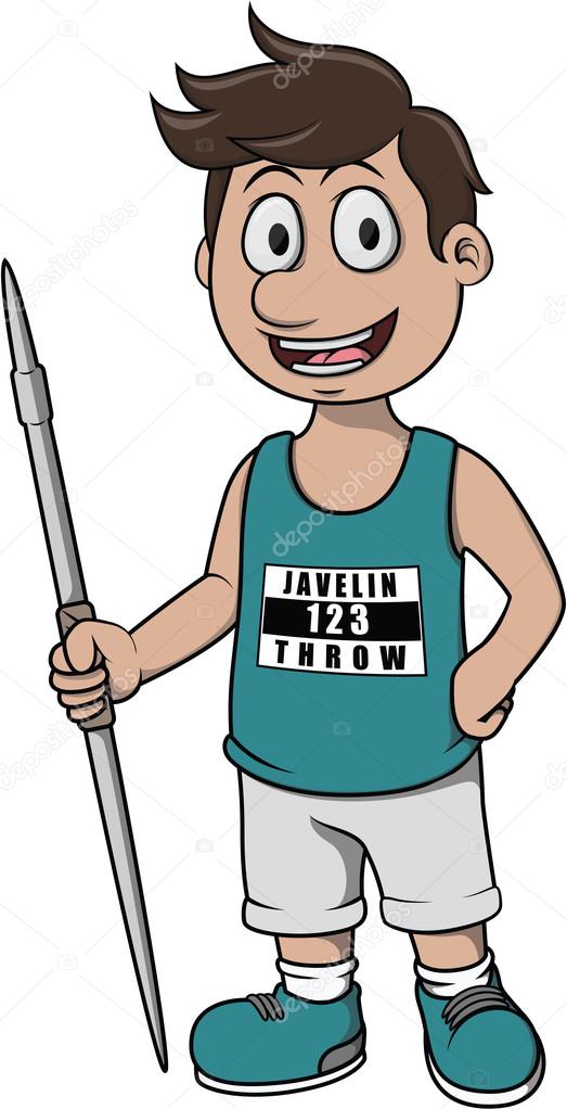 javelin throw cartoon design