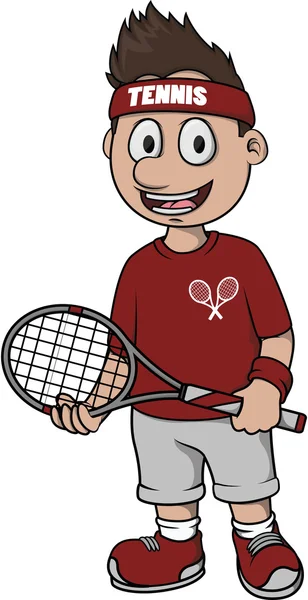 テニス スポーツ - 漫画イラスト — ストックベクタ