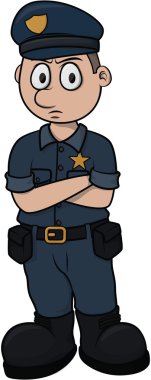 Polis vektör çizgi film illüstrasyon tasarımı