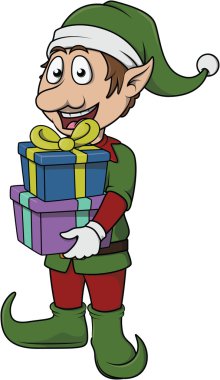 Elf getirmek Noel hediye paketi