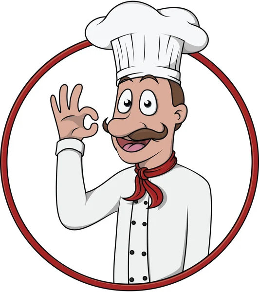 Chef-kok bon appetit — Stockvector