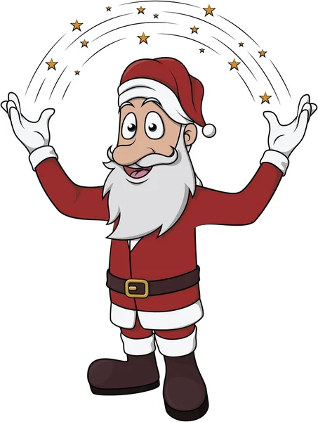 Santa claus posing cartoon — Stock Vector