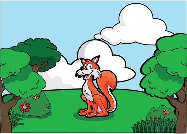 Dieren fox illustratie — Stockvector