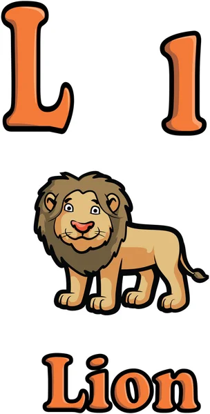 L для векторной иллюстрации льва — стоковый вектор
