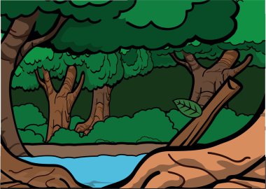 Jungle Scenery design illustration