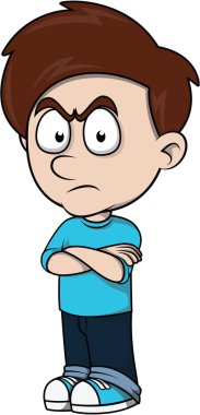 Çocuk kızgın illüstrasyon