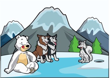 Kutup ayısı ve fox 