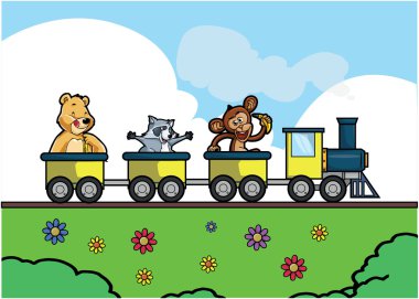 Hayvan park tren seyahat