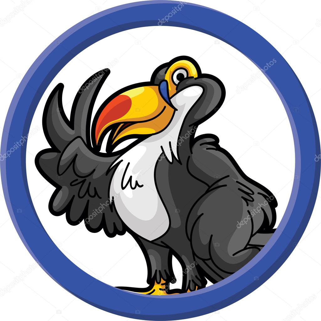 Toucan bird circle banner