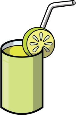 Limon suyu çizgi film illüstrasyon