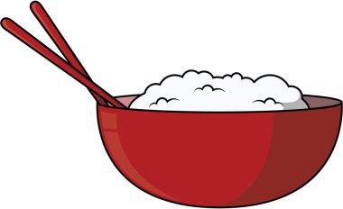 Pirinç çizgi film illüstrasyon