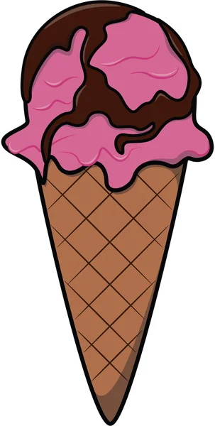 Ilustración de dibujos animados de helado — Vector de stock