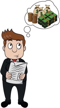 İş adamı raporunu okuyun