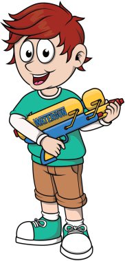 su tabancası oynayan çocuk