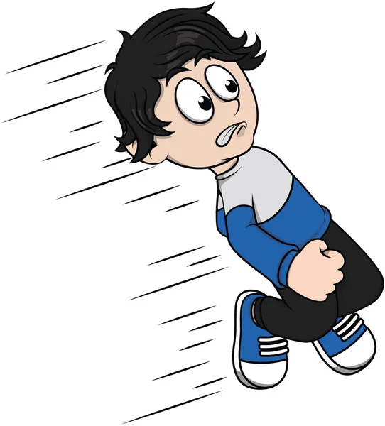 Ilustración de dibujos animados niño Parkour — Vector de stock