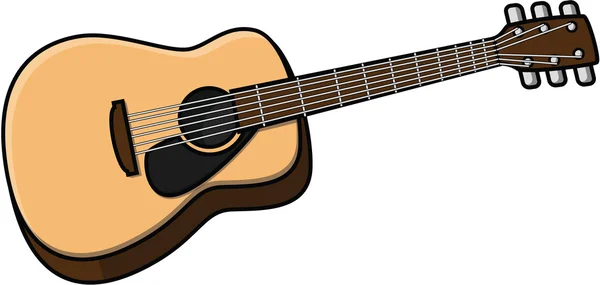 Klasszikus gitár rajzfilm illusztráció — Stock Vector
