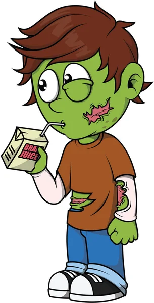 Bebida chico Zombie — Vector de stock