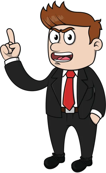 Business man pointing and angry  illustration design — Stock Vector