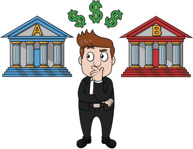 işadamı karışık seçerek Banka