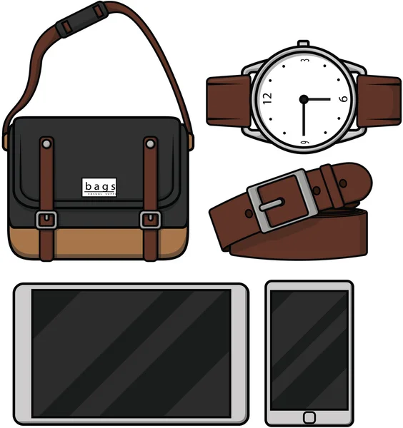 Business man accessoires — Stockvector