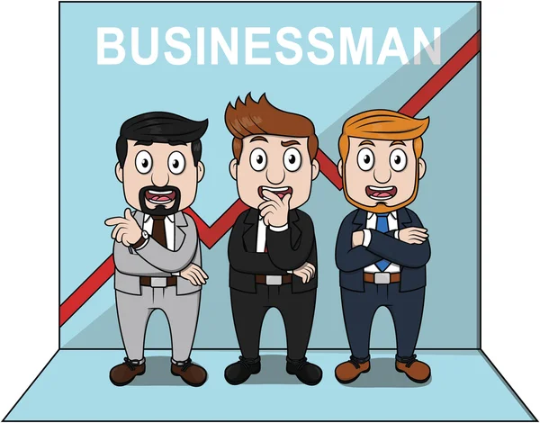 Bon groupe d'hommes d'affaires — Image vectorielle