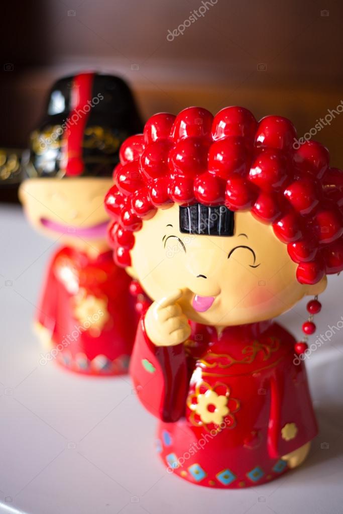 bride and groom porcelain dolls