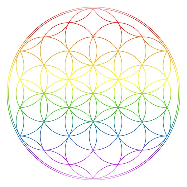 Blume des Lebens, Buddhismus Chakra Illustration — Stockfoto