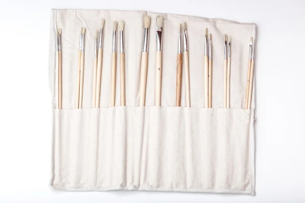 Set of paint brushes in different sizes — Stock Photo, Image