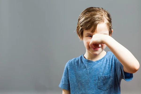 Little Boy Expressions - Somethig Stinks — Stock Photo, Image