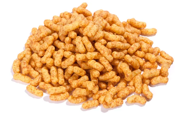 Heap of peanut flips on white background — Stock Photo, Image